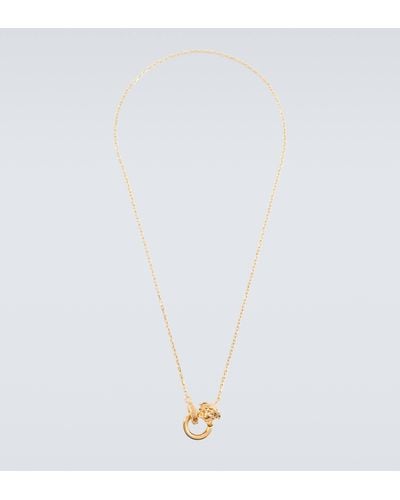 Versace La Medusa Chain Necklace - White