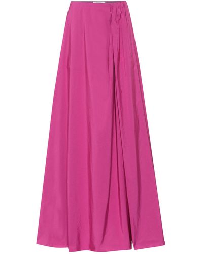 Valentino Taffeta Maxi Skirt - Pink