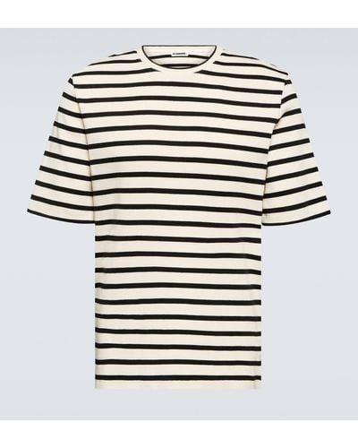 Jil Sander Striped Cotton T-shirt - White