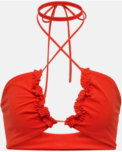 Magda Butrym Bandeau Bikini Top - Red