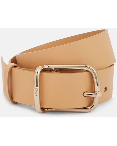 Chloé Chloe Joe Leather Belt - Natural