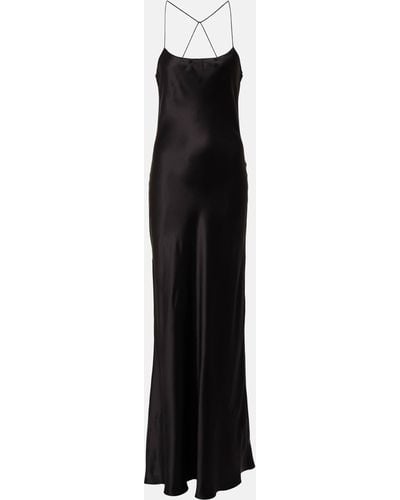 Saint Laurent Silk Satin Gown - Black