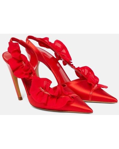 Zapatos De Salon Con Punta Afilada Rojos