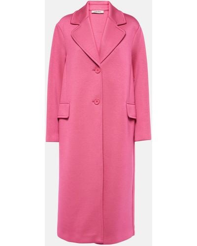 Max Mara Radice Jersey Coat - Pink