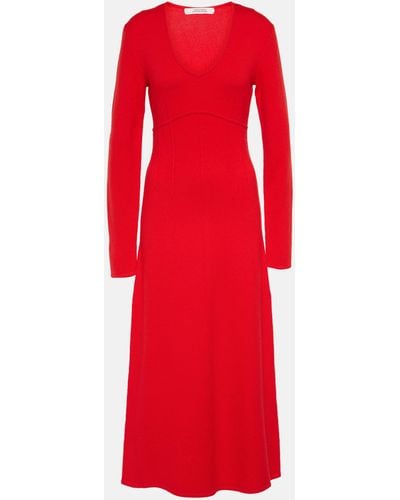 Dorothee Schumacher Modern Statements Knitted Midi Dress - Red