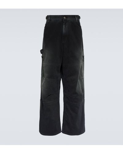 Balenciaga Cotton Cargo Pants - Black