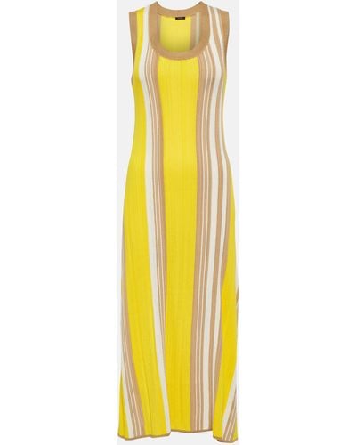 JOSEPH Striped Midi Dress - Yellow