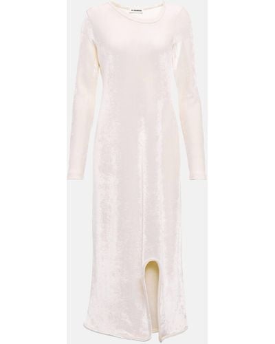 Jil Sander Wool-blend Midi Dress - White