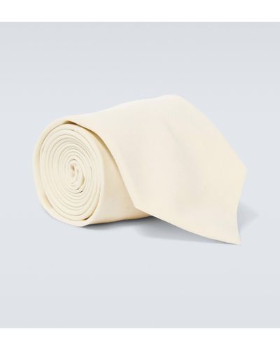 AURALEE Cotton Twill Tie - Natural