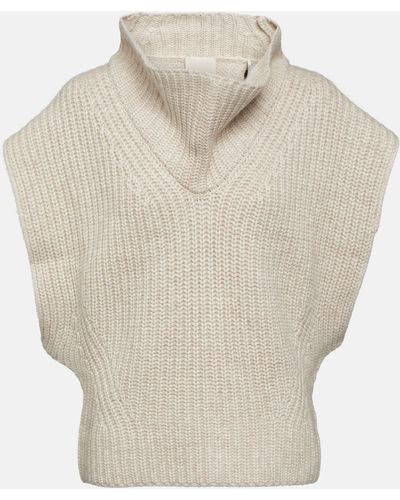 Isabel Marant Laos Wool And Cashmere Sweater Vest - Natural