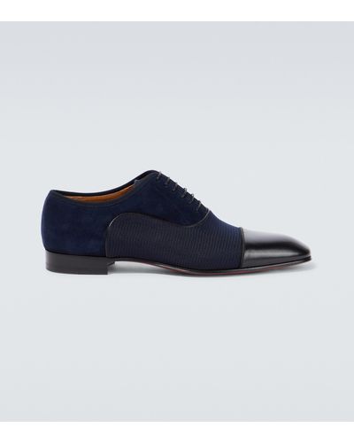 Christian Louboutin Greggo Leather Oxford Shoes - Blue