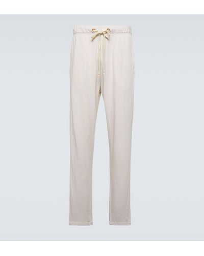 Les Tien French Cotton Terry Sweatpants - White