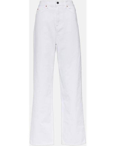 Wardrobe NYC High-rise Straight Jeans - White