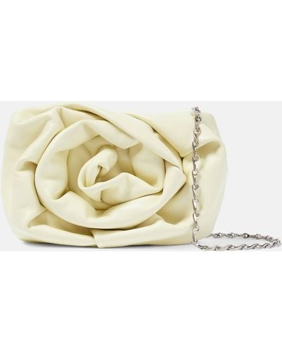 Burberry Rose Gathered Leather Clutch - Natural