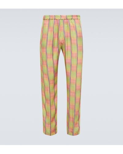 Dries Van Noten Checked Straight Pants - Multicolour