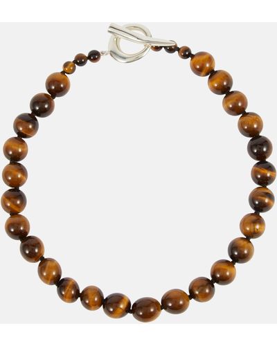 Sophie Buhai Everyday Boule Sterling Silver Choker With Tiger's Eye - Brown