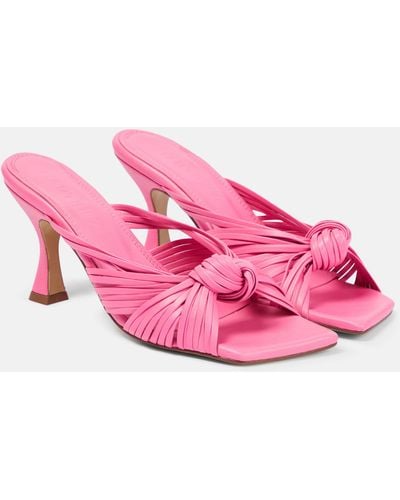 Souliers Martinez Alcala Leather Mules - Pink