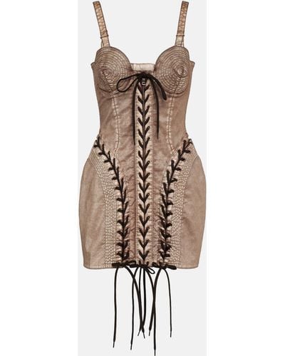 Jean Paul Gaultier Knwls Denim Corset Dress / Ecru - Natural