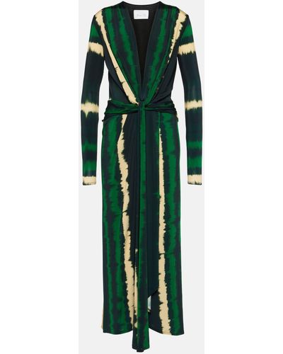 Johanna Ortiz Printed Jersey Midi Dress - Green