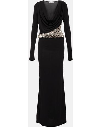 Christopher Esber Crystal Mesh Gown - Black