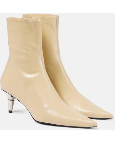 Proenza Schouler Spike Leather Ankle Boots - Natural