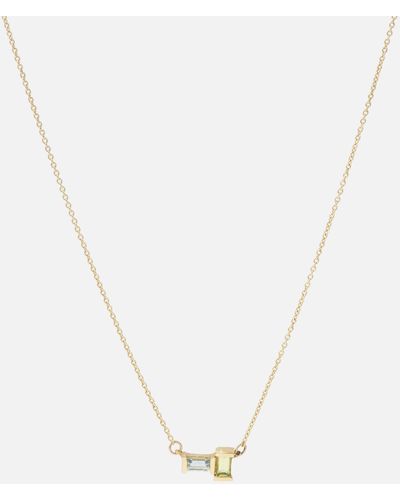Aliita Tu Y Yo 9kt Gold Necklace With Gemstones - White