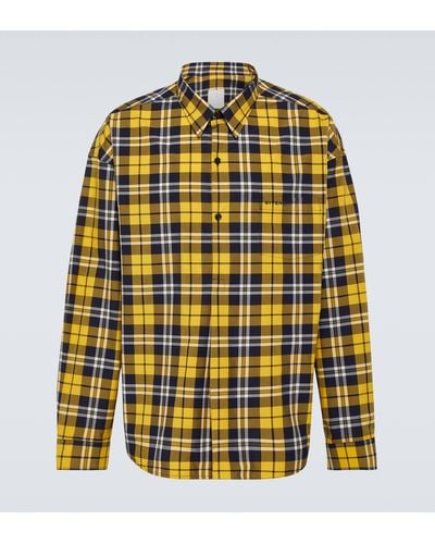 Givenchy Checked Cotton Shirt - Yellow