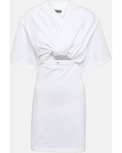 Jacquemus La Robe T-shirt Bahia Cotton Mini Dress - White