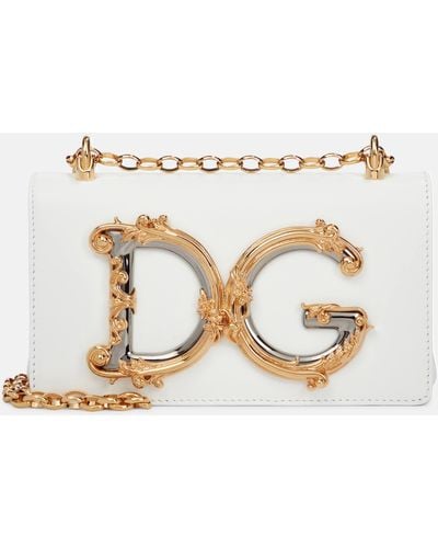 Dolce & Gabbana Dg Girls Mini Leather Shoulder Bag - Metallic