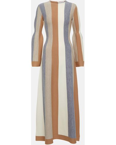 Gabriela Hearst Quinlan Wool And Cashmere Maxi Dress - White