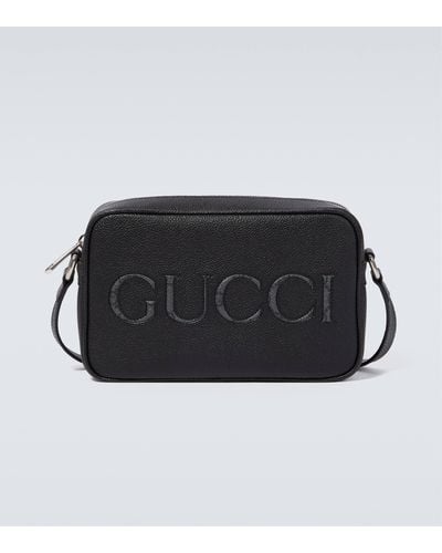 Gucci Mini Leather Shoulder Bag - Black