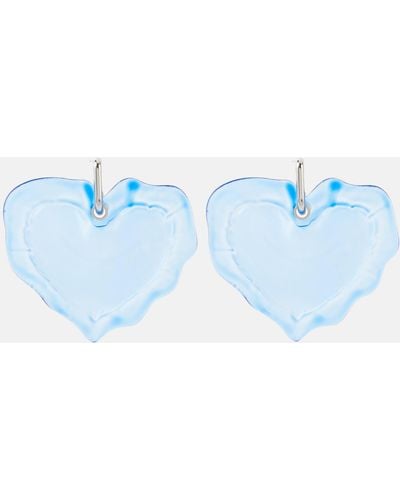 Nina Ricci Heart Earrings - Blue