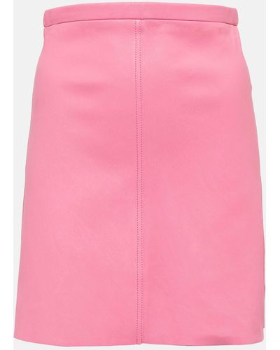 Stouls Lucie Leather Miniskirt - Pink
