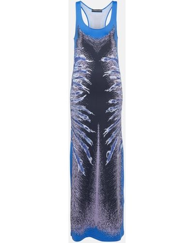 Y. Project Printed Maxi Dress - Blue