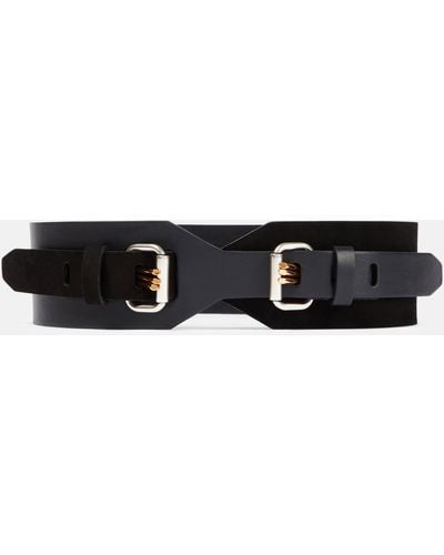 Etro Suede And Leather Belt - Black