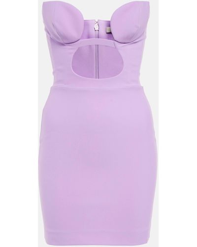 Nensi Dojaka Cutout Minidress - Purple