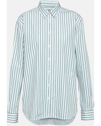 Totême Signature Striped Cotton Poplin Shirt - Blue