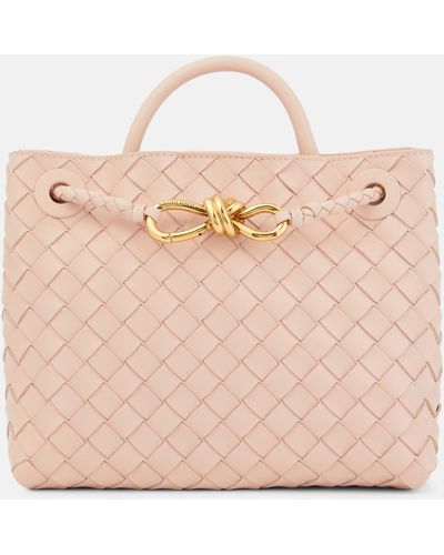 Bottega Veneta Andiamo Small Leather Shoulder Bag - Pink