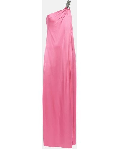 Stella McCartney Falabella Chain-detail Satin Gown - Pink