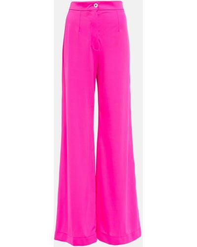 Dolce & Gabbana Stretch-jersey Wide-leg Pants - Pink