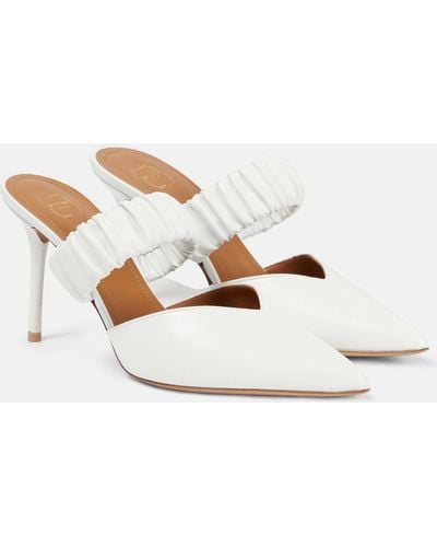 Malone Souliers Maureen 100 Leather Mules - White