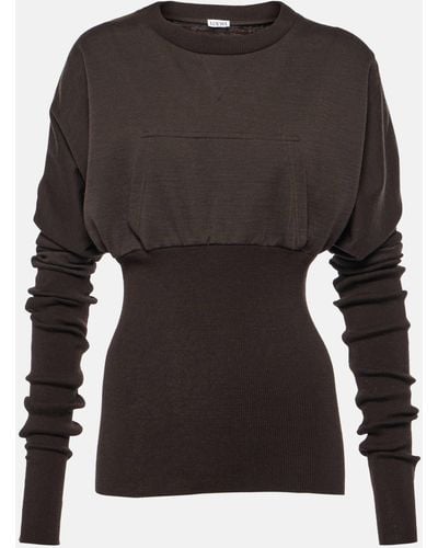 Loewe Wool And Cashmere Sweater - Brown