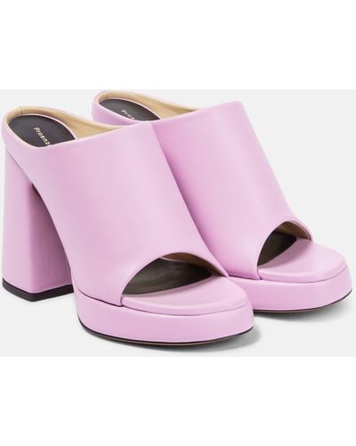 Proenza Schouler Forma Leather Platform Mules - Pink