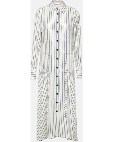 Proenza Schouler White Label Bonnie Striped Shirt Dress