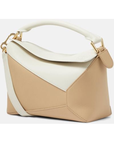 Loewe Small Puzzle Bag In Classic Calfskin - White