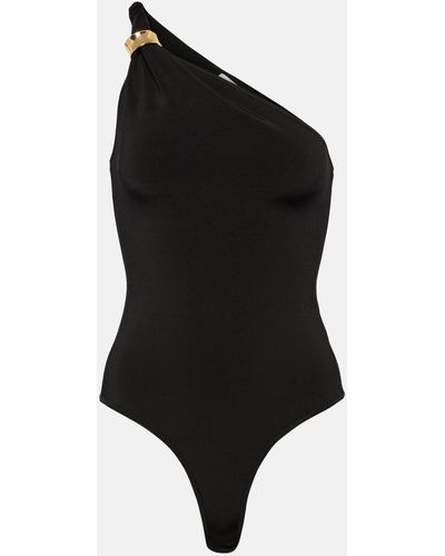 Galvan London Leticia One-shoulder Bodysuit - Black