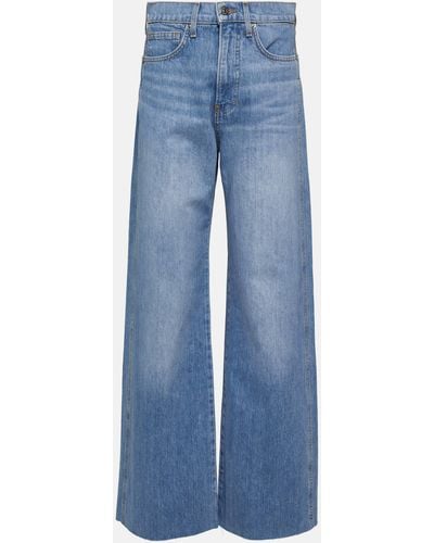 Veronica Beard Taylor High-rise Wide-leg Jeans - Blue