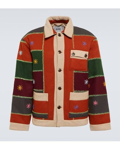 Bode Embroidered Autumn Quilt Jacket