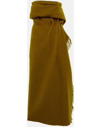 The Row Nimah Wool And Mohair Maxi Dress - Green