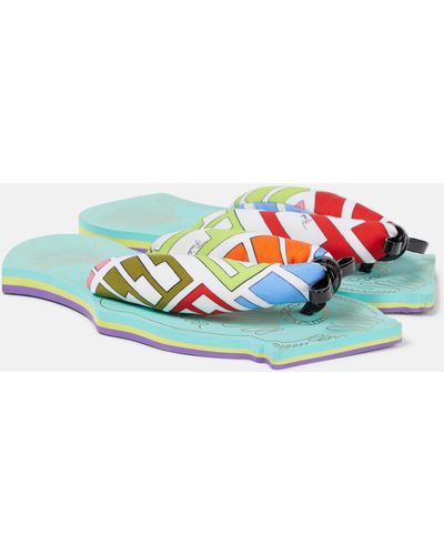Emilio Pucci Fish-shaped Flat Thong Sandals - Multicolour